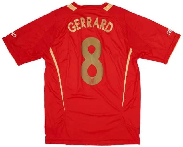 Reebok 2005-06 Liverpool CL Home Shirt Gerrard #8 - 5/10 - (M)