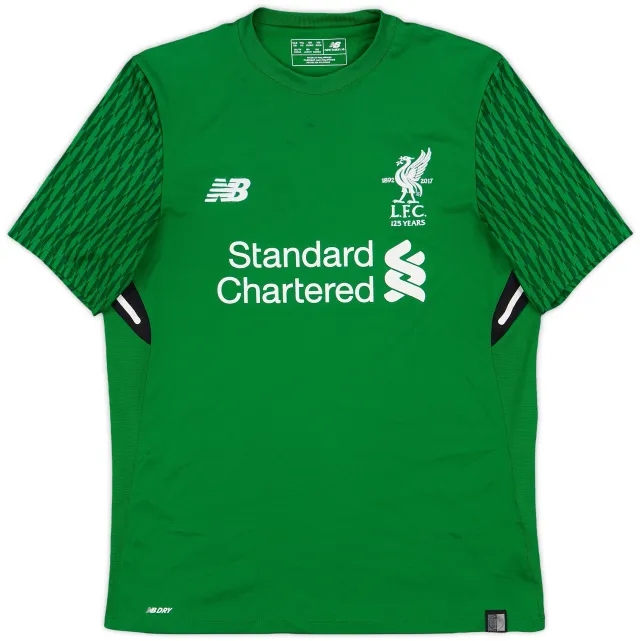 NewBalance 2017-18 Liverpool '125 Years' GK S/S Shirt - 8/10 - (XL.Boys)