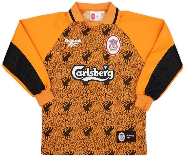 Reebok 1996-97 Liverpool GK Shirt - 9/10 - (L.Boys)