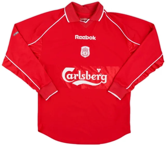 Reebok 2000-02 Liverpool Home L/S Shirt - 8/10 - (Y)
