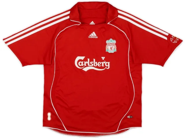 adidas 2006-08 Liverpool Home Shirt - 8/10 - (M.Boys)