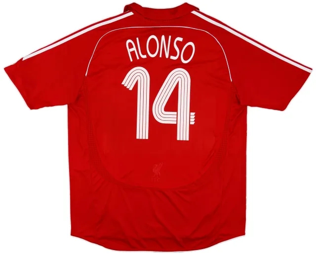 adidas 2006-08 Liverpool Home Shirt Alonso #14 - 6/10 - (XXL)