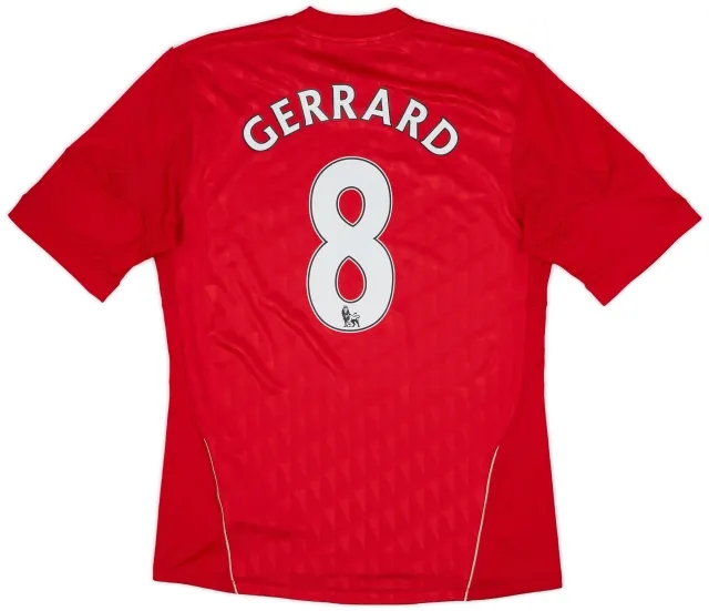 adidas 2010-12 Liverpool Home Shirt Gerrard #8 - 6/10 - (M)