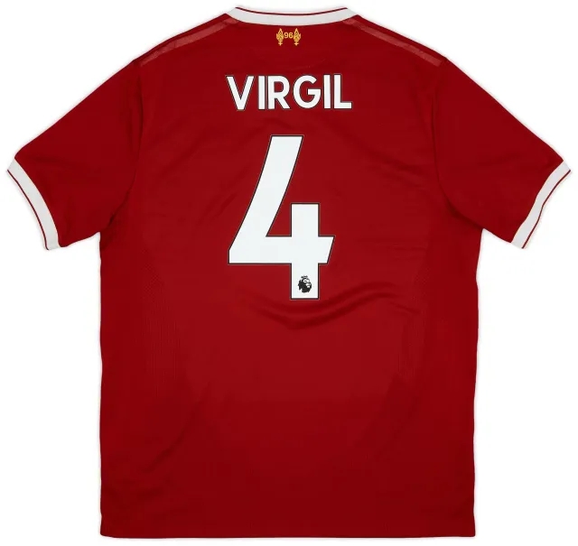 NewBalance 2017-18 Liverpool 125 Years Home Shirt Virgil #4 - 6/10 - (M)
