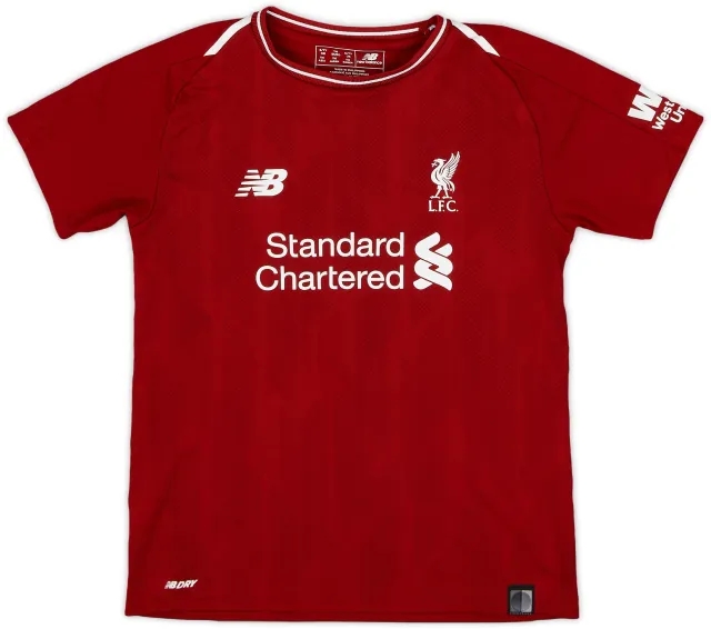NewBalance 2018-19 Liverpool Home Shirt - 6/10 - (S.Boys)