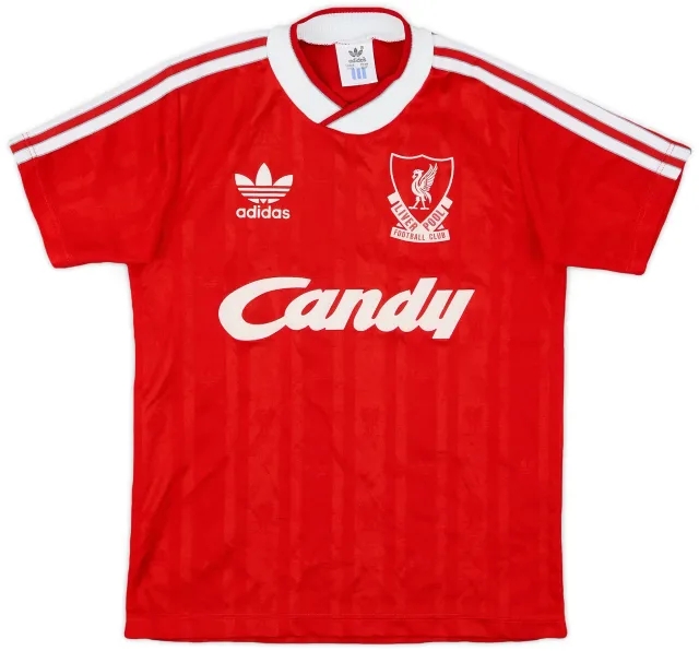 adidas 1988-89 Liverpool Home Shirt - 8/10 - (L.Boys)