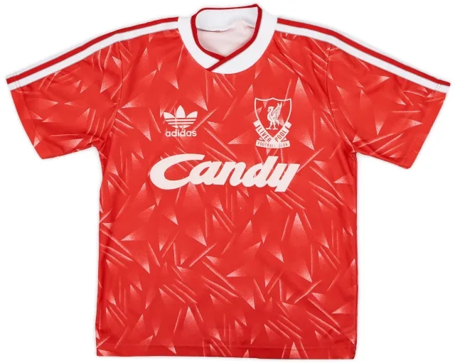 adidas 1989-91 Liverpool Home Shirt - 6/10 - (S.Boys)