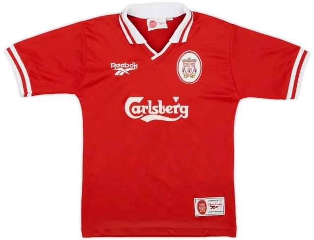 Reebok 1996-98 Liverpool Home Shirt - 8/10 - (M.Boys)