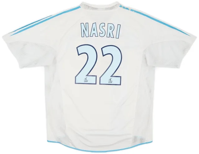 adidas 2004-05 Olympique Marseille Home Shirt Nasri #22 - 4/10 - (L)