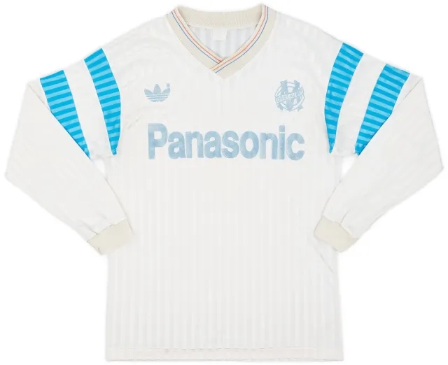 adidas 1990-91 Olympique Marseille Home L/S Shirt - 7/10 - (S)