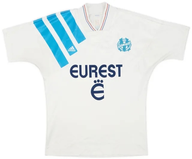 adidas 1993-94 Olympique Marseille Home Shirt - 9/10 - (L.Boys)