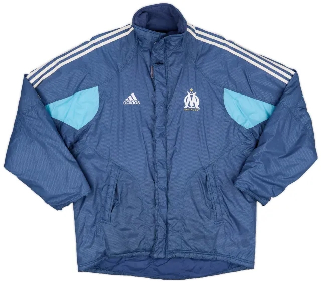 2004-05 Olympique Marseille adidas Padded Bench Coat - 9/10 - (L)