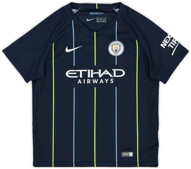 Nike 2018-19 Manchester City Away Shirt - 8/10 - (7-8 Years)