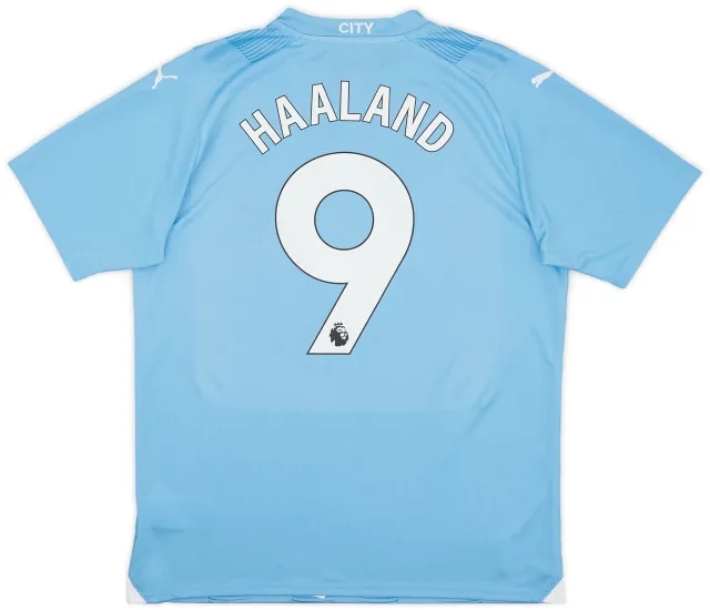 Puma 2023-24 Manchester City Home Shirt Haaland #9 (L)