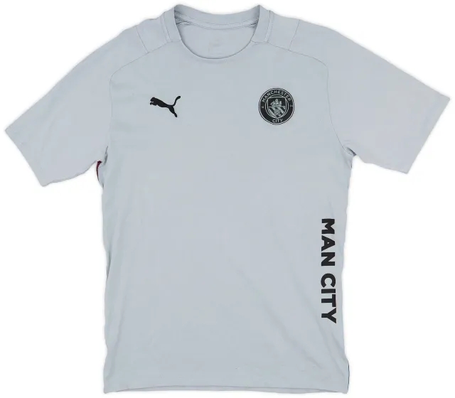 2021-22 Manchester City Puma Cotton Tee - 8/10 - (S)