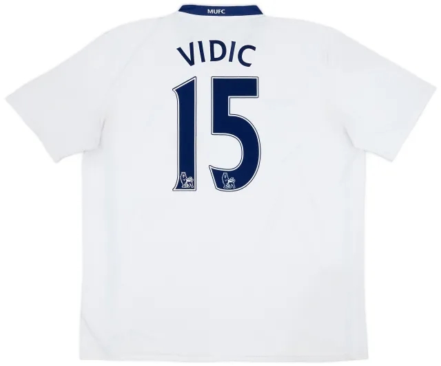 Nike 2008-10 Manchester United Away Shirt Vidic #15 - 6/10 - (XXL)