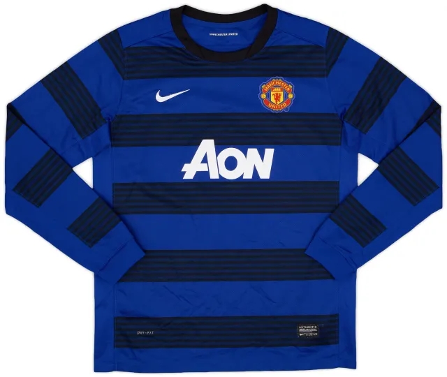 Nike 2011-13 Manchester United Away L/S Shirt - 8/10 - (XL.Boys)