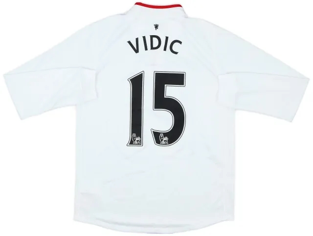 Nike 2012-14 Manchester United Away L/S Shirt Vidic #15 - 8/10 - (XL.Boys)