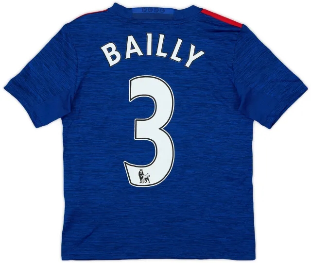 adidas 2016-17 Manchester United Away Shirt Bailly #3 - 9/10 - (S.Boys)