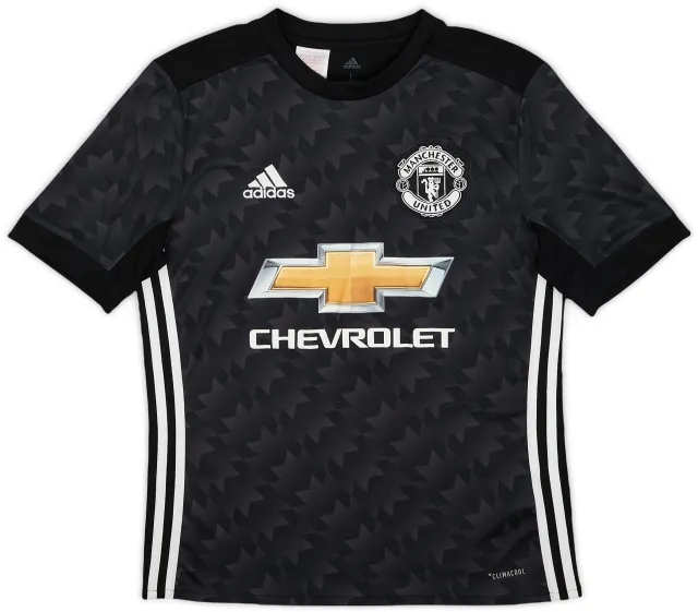 adidas 2017-18 Manchester United Away Shirt - 9/10 - (L.Boys)