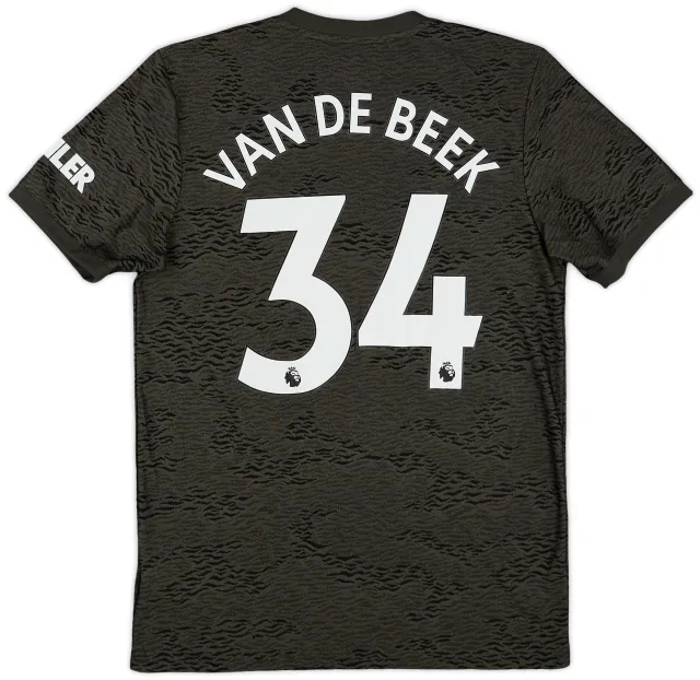 adidas 2020-21 Manchester United Away Shirt Van De Beek #34 - 9/10 - (M)
