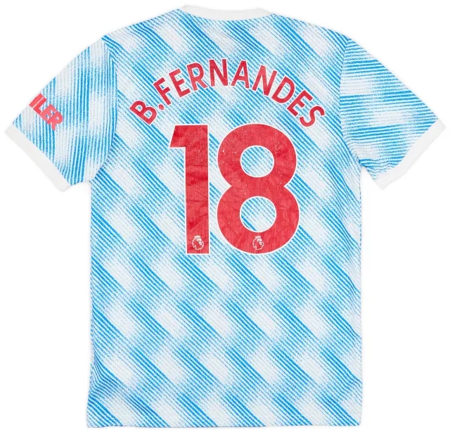 adidas 2021-22 Manchester United Away Shirt B. Fernandes #18 - 6/10 - (S)
