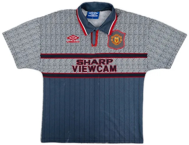 Umbro 1995-96 Manchester United Away Shirt - 8/10 - (L.Boys)