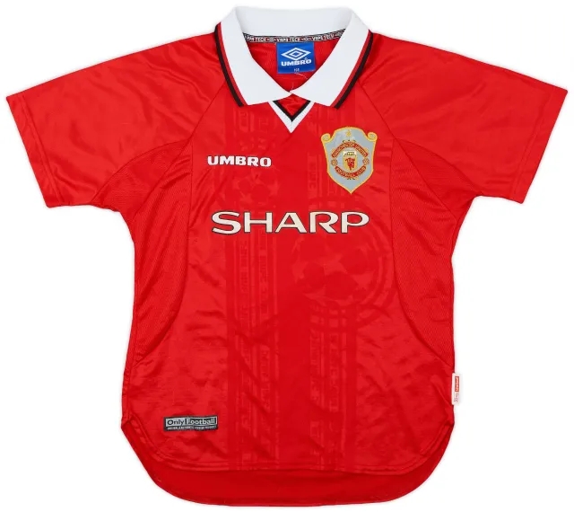 Umbro 1997-00 Manchester United CL Shirt - 8/10 - (L.Boys)