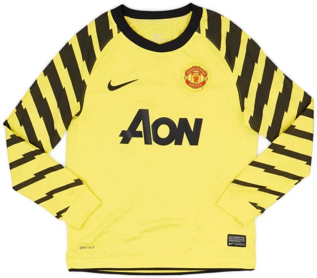 Nike 2010-11 Manchester United Yellow GK Shirt - 8/10 - (S.Boys)