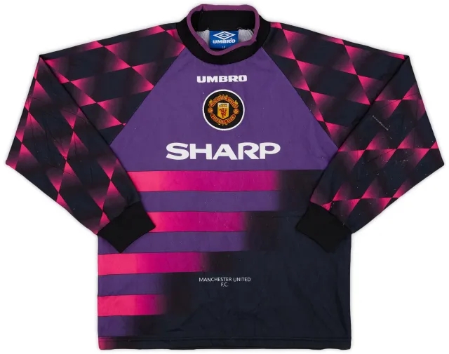 Umbro 1996-97 Manchester United GK Shirt #1 - 6/10 - (L.Boys)