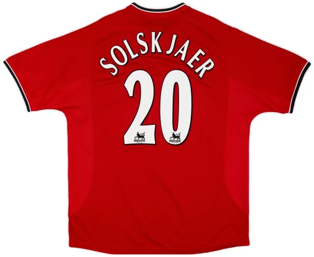 Umbro 2000-02 Manchester United Home Shirt Solskjaer #20 - 8/10 - (XL)
