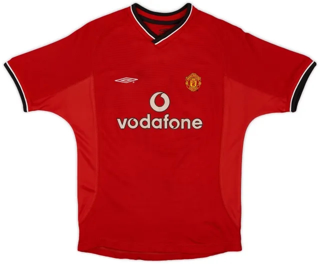 Umbro 2000-02 Manchester United Home Shirt - 7/10 - (M.Boys)