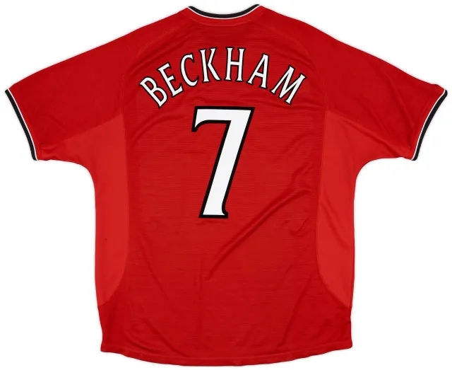 Umbro 2000-02 Manchester United Home Shirt Beckham #7 - 5/10 - (XL)