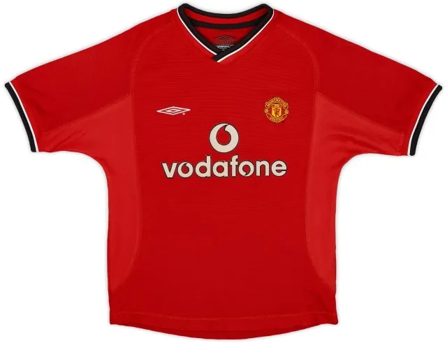 Umbro 2000-02 Manchester United Home Shirt - 8/10 - (S.Boys)