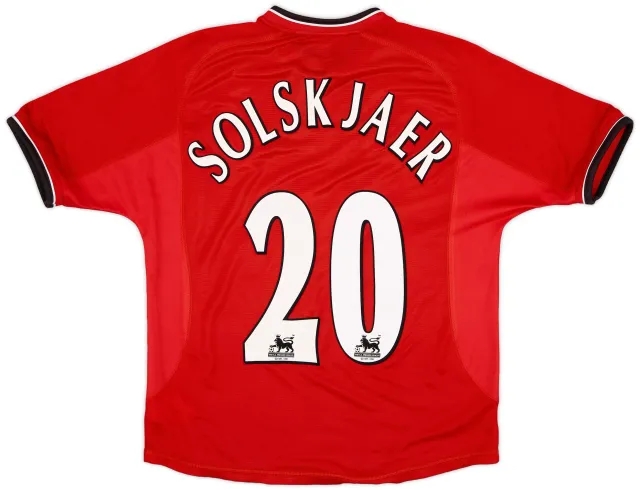 Umbro 2000-02 Manchester United Home Shirt Solskjaer #20 - 6/10 - (Y)