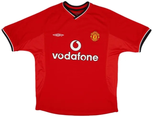 Umbro 2000-02 Manchester United Home Shirt - 9/10 - (Y)