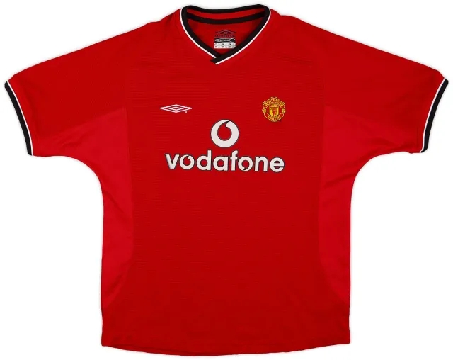 Umbro 2000-02 Manchester United Home Shirt - 8/10 - (L.Boys)