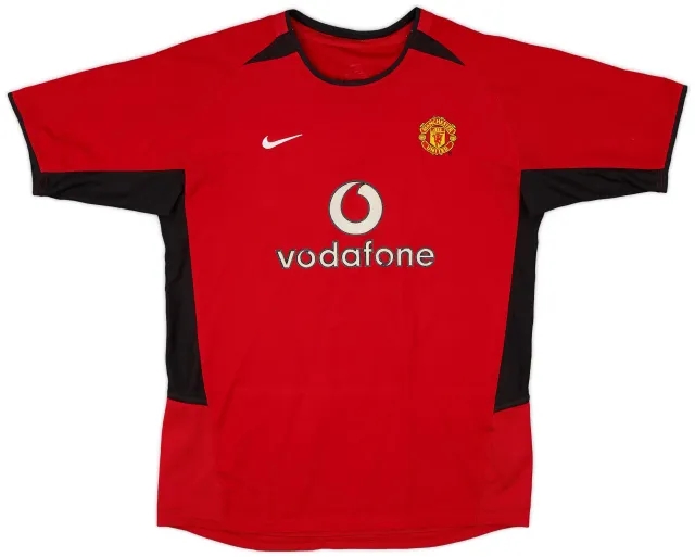 Nike 2002-04 Manchester United Home Shirt - 9/10 - (XL.Boys)