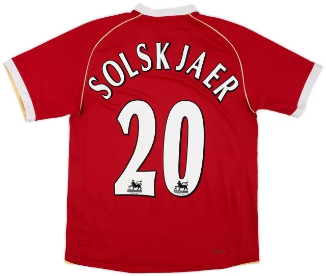 Nike 2006-07 Manchester United Home Shirt Solskjaer #20 - 5/10 - (S)