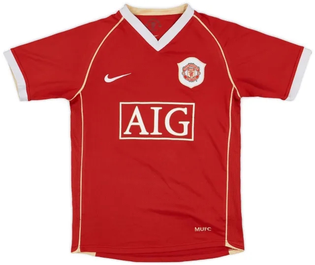 Nike 2006-07 Manchester United Home Shirt - 7/10 - (M.Boys)