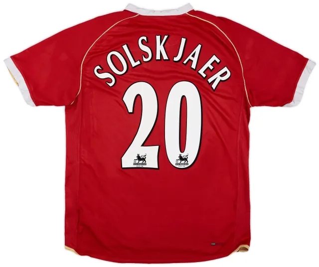 Nike 2006-07 Manchester United Home Shirt Solskjaer #20 - 5/10 - (L)