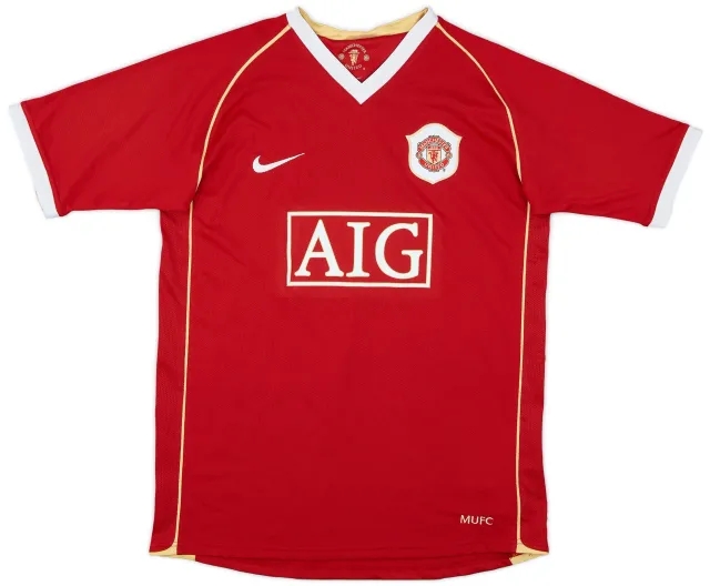 Nike 2006-07 Manchester United Home Shirt - 9/10 - (XL.Boys)