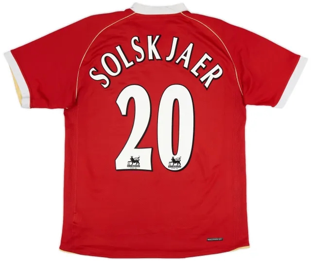 Nike 2006-07 Manchester United Home Shirt Solskjaer #20 - 5/10 - (L)