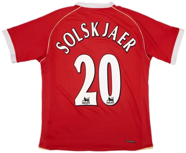 Nike 2006-07 Manchester United Home Shirt Solskjaer #20 - 5/10 - (L)