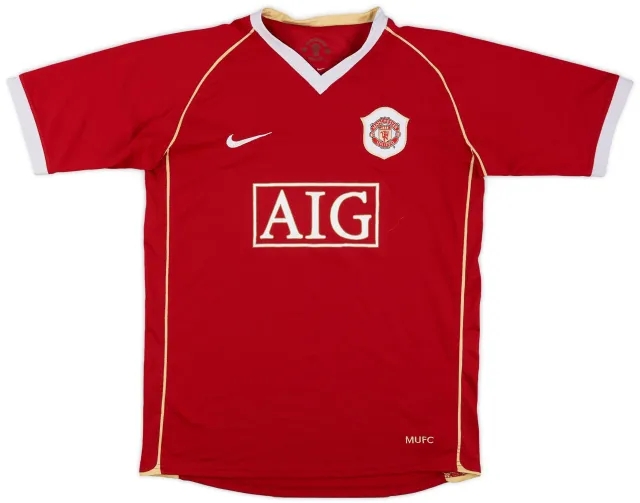 Nike 2006-07 Manchester United Home Shirt - 7/10 - (XL.Boys)