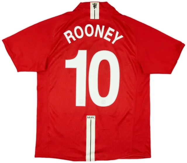 Nike 2007-09 Manchester United Home Shirt Rooney #10 - 5/10 - (M)