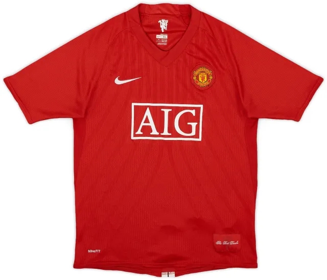 Nike 2007-09 Manchester United Home Shirt - 8/10 - (XL.Boys)