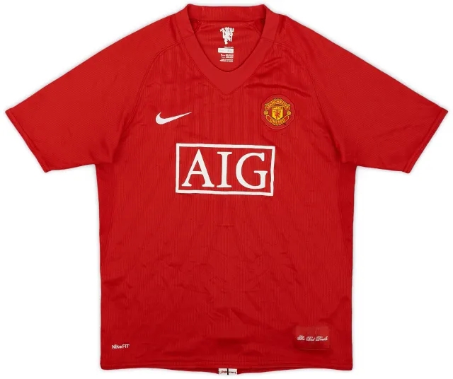 Nike 2007-09 Manchester United Home Shirt - 7/10 - (XL.Boys)