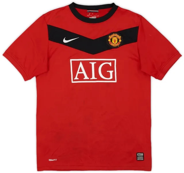 Nike 2009-10 Manchester United Home Shirt - 5/10 - (L.Boys)
