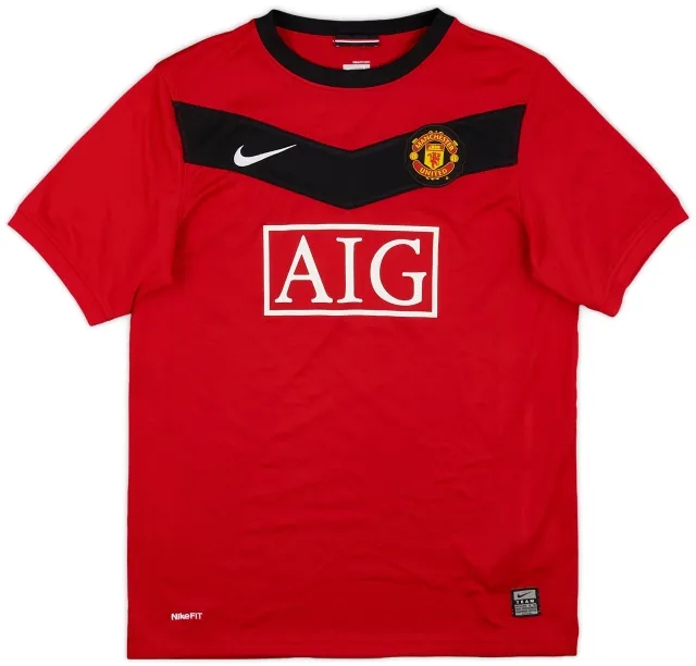 Nike 2009-10 Manchester United Home Shirt - 8/10 - (L.Boys)